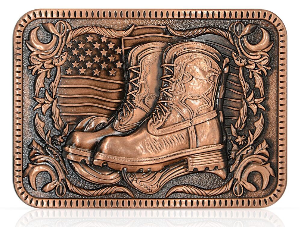 5185 Belt Buckle Western Cowboy - Military Boot Belt Buckle Cowboy Rodeo